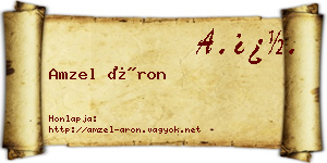 Amzel Áron névjegykártya